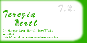 terezia mertl business card